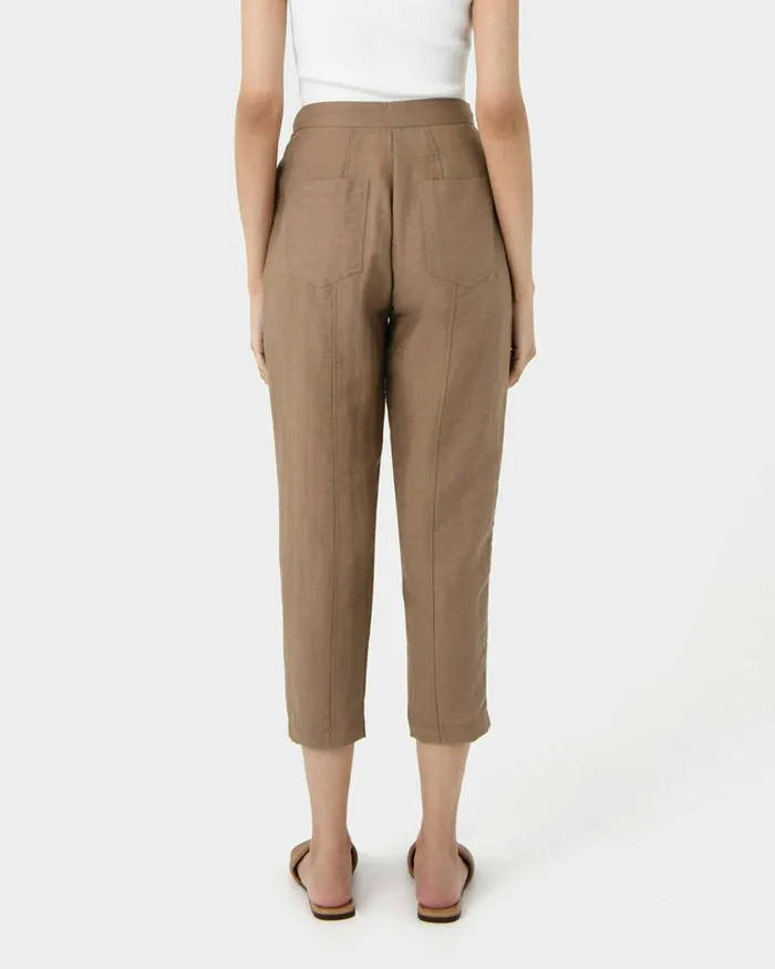 Forcast Romi Tapered Pants Wood Smoke Women Cropped Pants