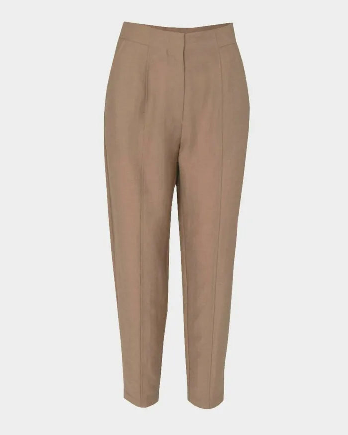 Forcast Romi Tapered Pants Wood Smoke Women Cropped Pants