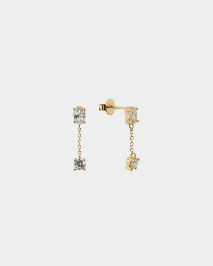 Forcast Rose 16k Gold 3pc Earring Set Gold Women Earrings