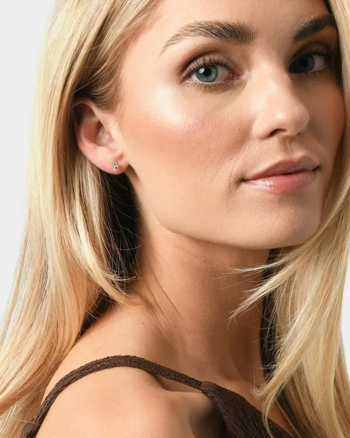 Forcast Rose 16k Gold 3pc Earring Set Gold Women Earrings