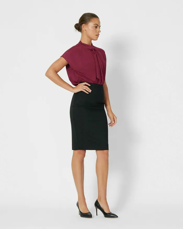 Forcast Rose Pencil Skirt Black Women Work Skirts