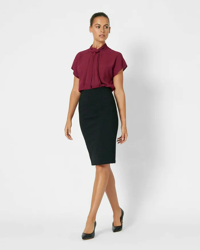 Forcast Rose Pencil Skirt Black Women Work Skirts