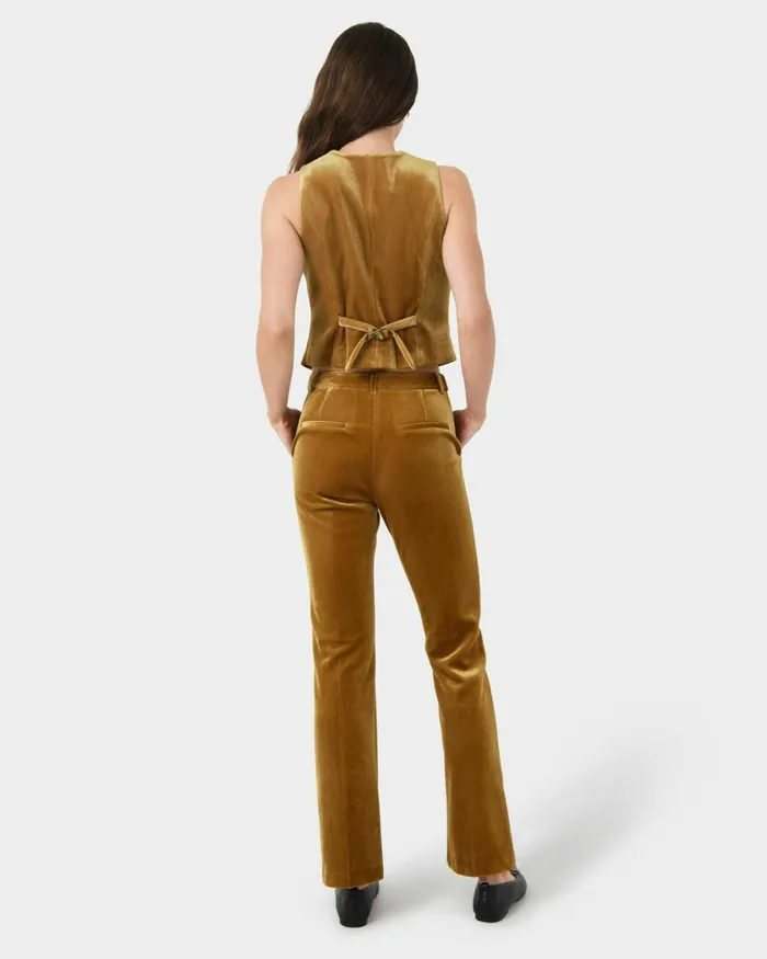 Forcast Rowan Corduroy Vest Dark Olive Women TShirts and Tops