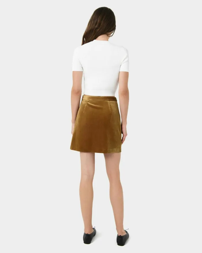 Forcast Rowan Mini Corduroy Skirt Dark Olive Women Mini Skirts