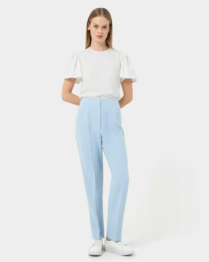 Forcast Rylan Tapered Pants Sky Blueivory Women Work Pants