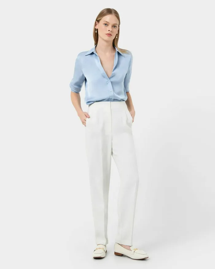 Forcast Rylan Tapered Pants Sky Blueivory Women Work Pants