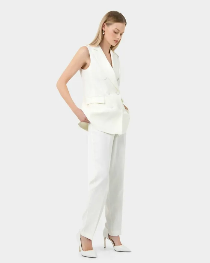 Forcast Rylan Tapered Pants Sky Blueivory Women Work Pants