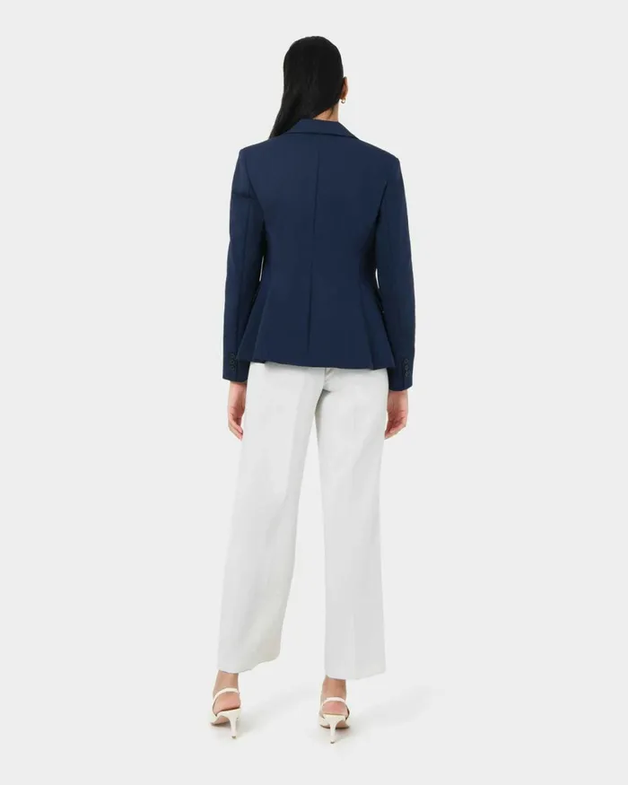 Forcast Safira Double Breasted Blazer Navyblack Women Jackets and Blazers