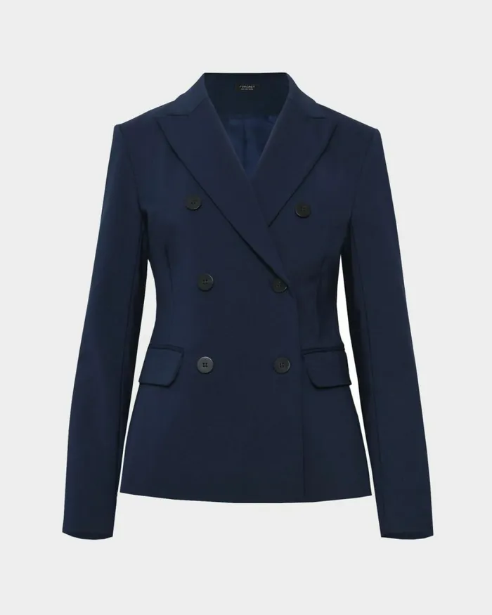 Forcast Safira Double Breasted Blazer Navyblack Women Jackets and Blazers