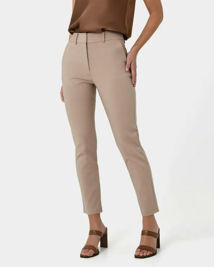 Forcast Safira Highwaist Trousers Birchivorynavygreyblack Women HighWaisted Pants