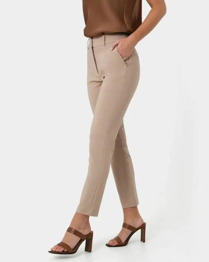 Forcast Safira Highwaist Trousers Birchivorynavygreyblack Women HighWaisted Pants