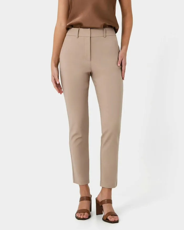 Forcast Safira Highwaist Trousers Birchivorynavygreyblack Women HighWaisted Pants