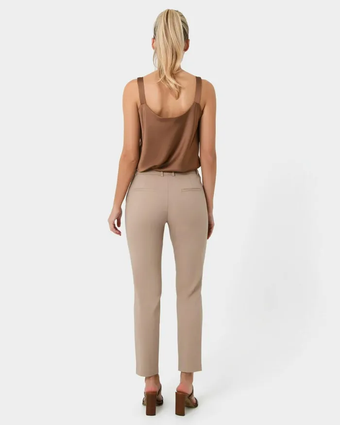 Forcast Safira Highwaist Trousers Birchivorynavygreyblack Women HighWaisted Pants