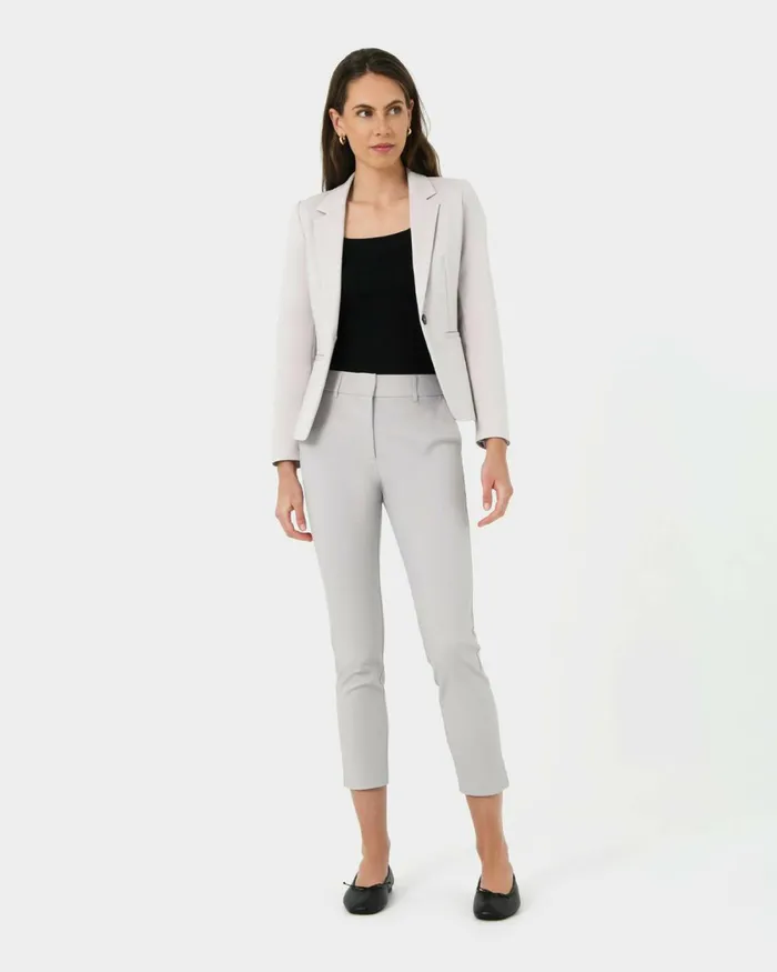 Forcast Safira Highwaist Trousers Birchivorynavygreyblack Women HighWaisted Pants