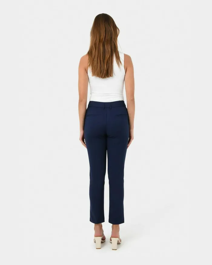 Forcast Safira Highwaist Trousers Birchivorynavygreyblack Women HighWaisted Pants