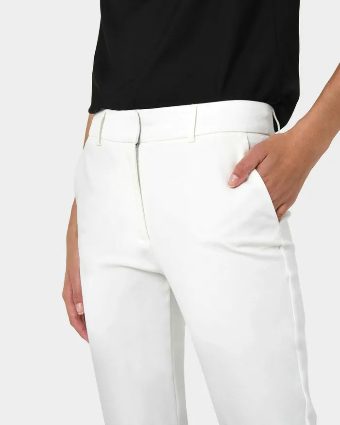 Forcast Safira Highwaist Trousers Birchivorynavygreyblack Women HighWaisted Pants