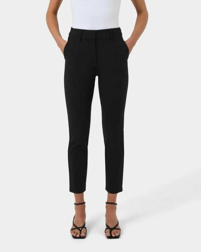 Forcast Safira Highwaist Trousers Birchivorynavygreyblack Women HighWaisted Pants