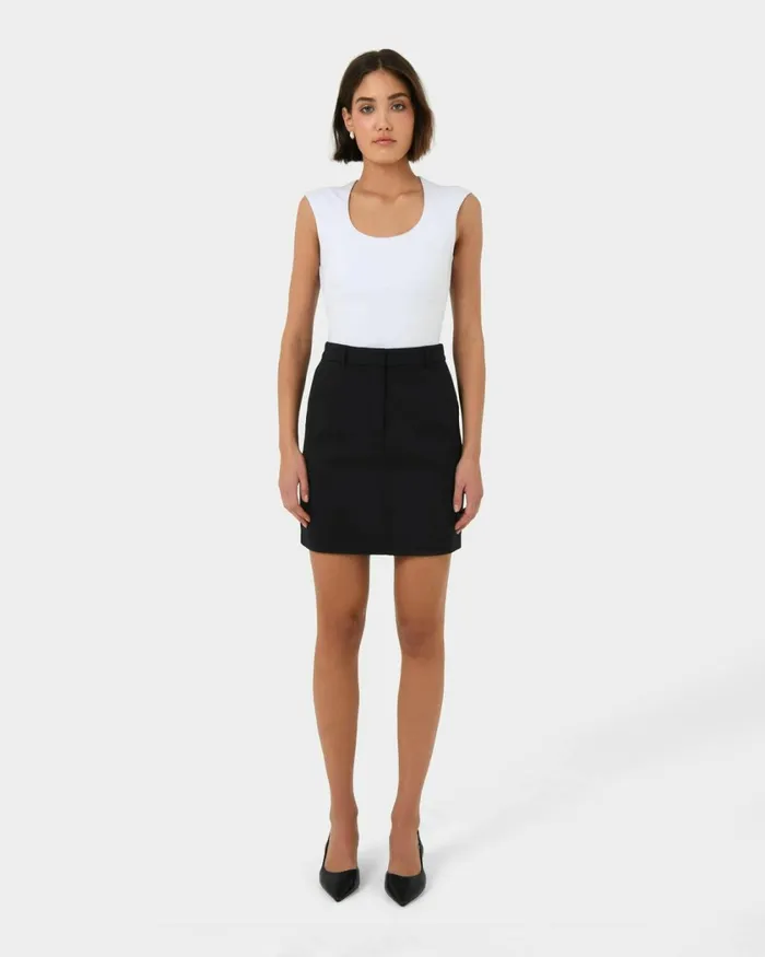 Forcast Safira Mini Skirt Ivorynavyblack Women Mini Skirts