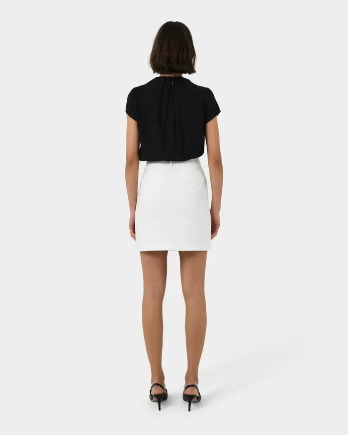 Forcast Safira Mini Skirt Ivorynavyblack Women Mini Skirts
