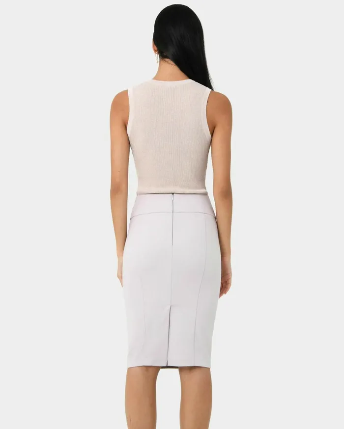 Forcast Safira Pencil Skirt Birchnavygreyblack Women Work Skirts