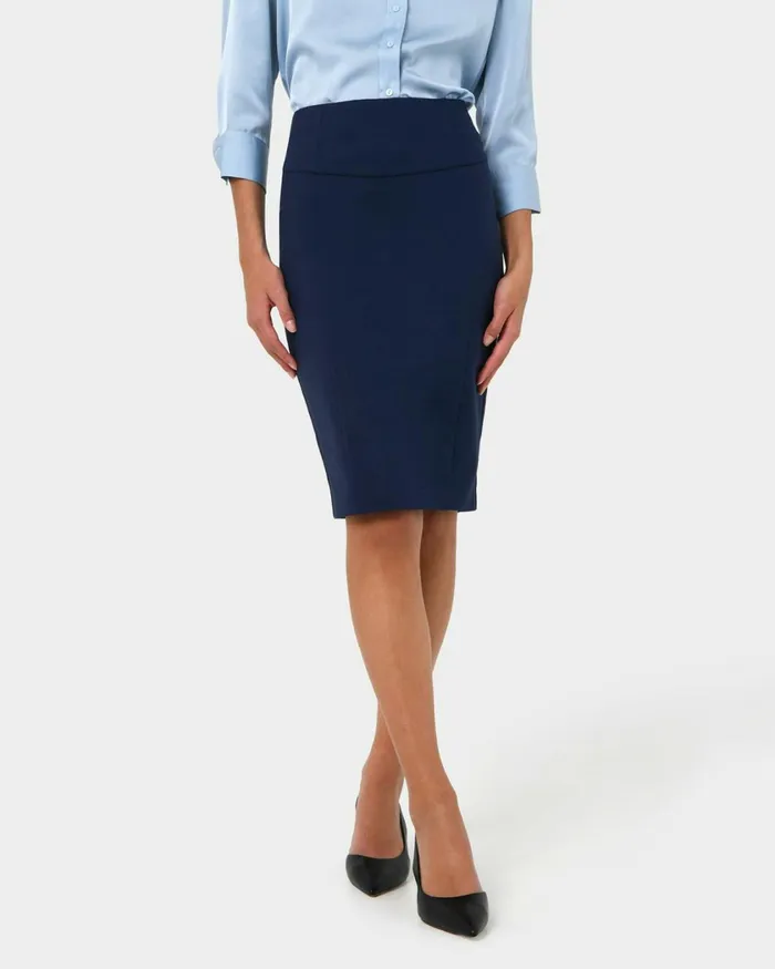 Forcast Safira Pencil Skirt Birchnavygreyblack Women Work Skirts