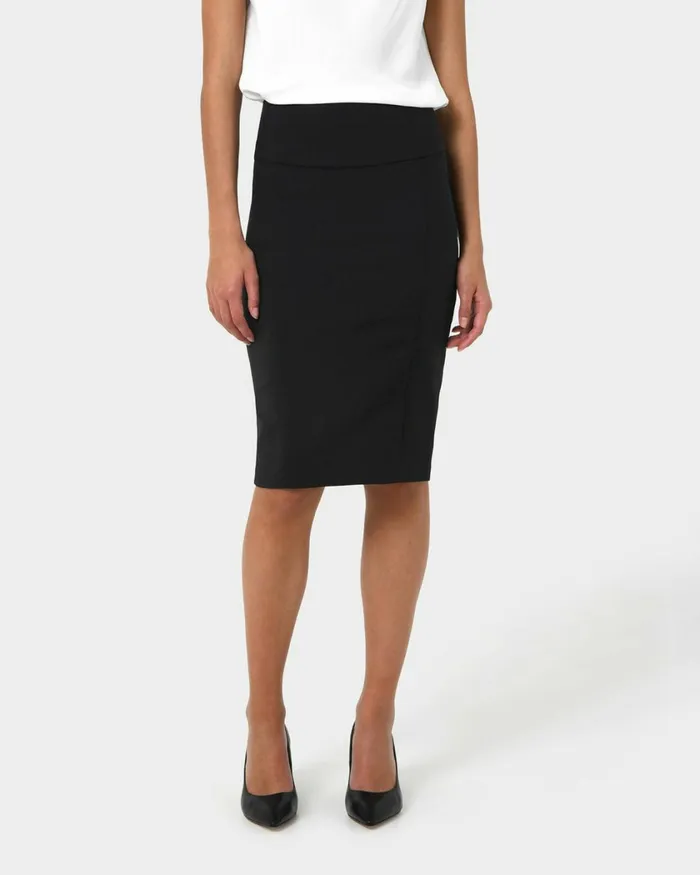 Forcast Safira Pencil Skirt Birchnavygreyblack Women Work Skirts