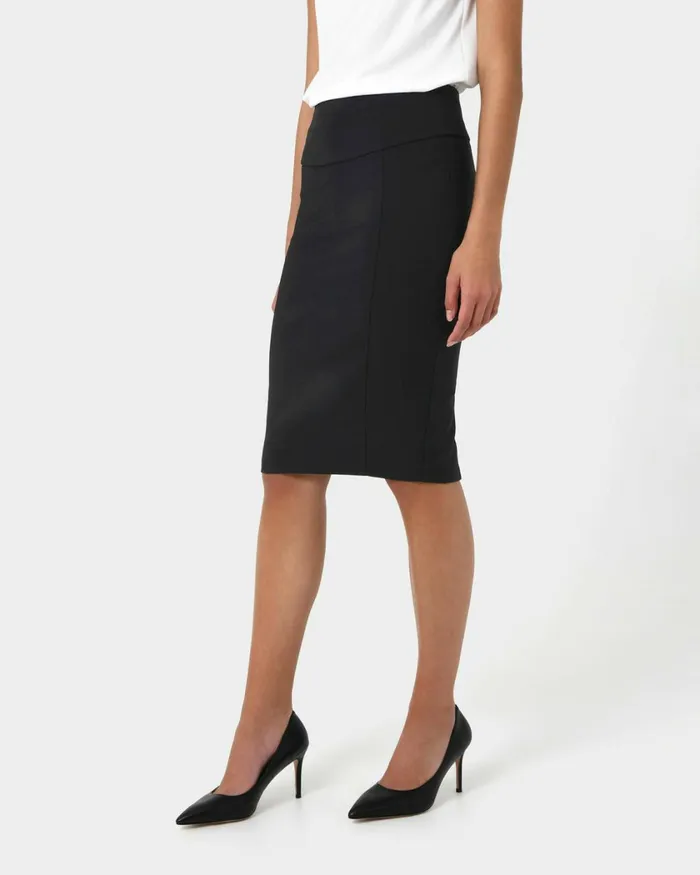 Forcast Safira Pencil Skirt Birchnavygreyblack Women Work Skirts