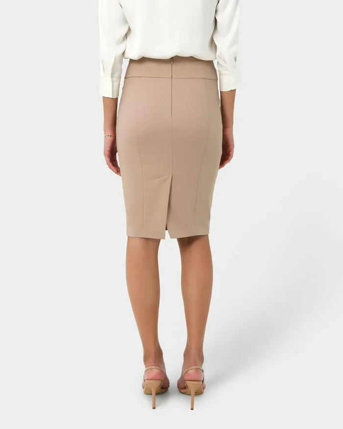 Forcast Safira Pencil Skirt Birchnavygreyblack Women Work Skirts