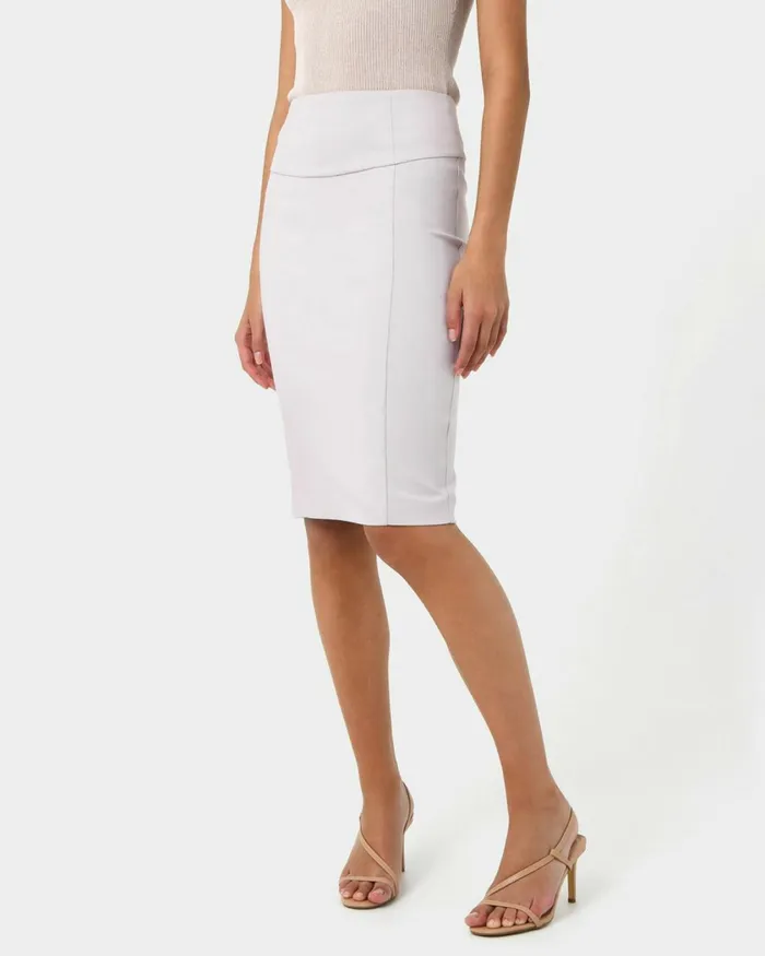 Forcast Safira Pencil Skirt Birchnavygreyblack Women Work Skirts