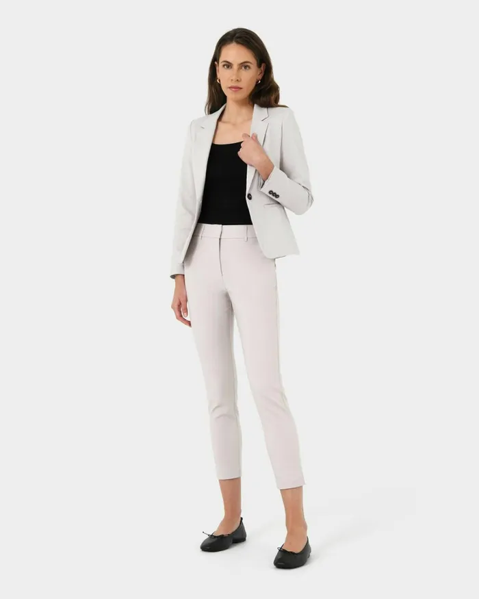 Forcast Safira Suit Jacket Birchivorynavygreyblack Women Jackets and Blazers