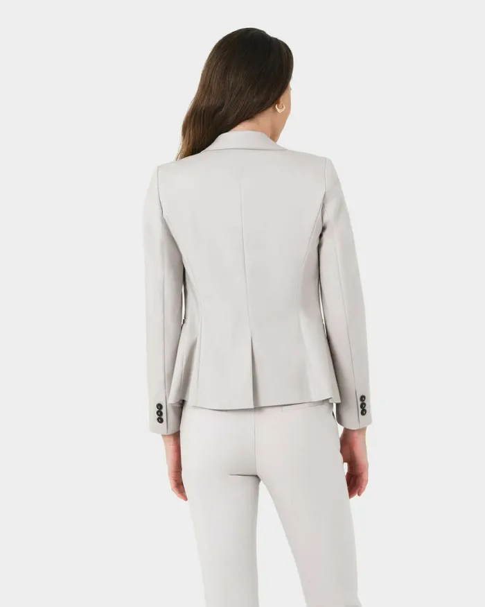 Forcast Safira Suit Jacket Birchivorynavygreyblack Women Jackets and Blazers