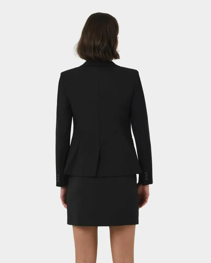 Forcast Safira Suit Jacket Birchivorynavygreyblack Women Jackets and Blazers