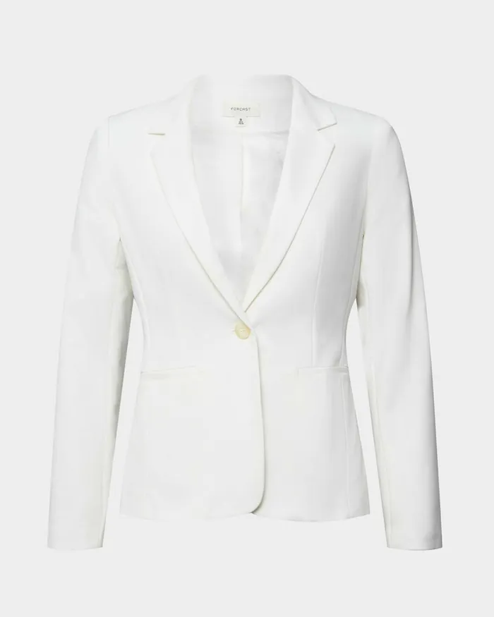 Forcast Safira Suit Jacket Birchivorynavygreyblack Women Jackets and Blazers