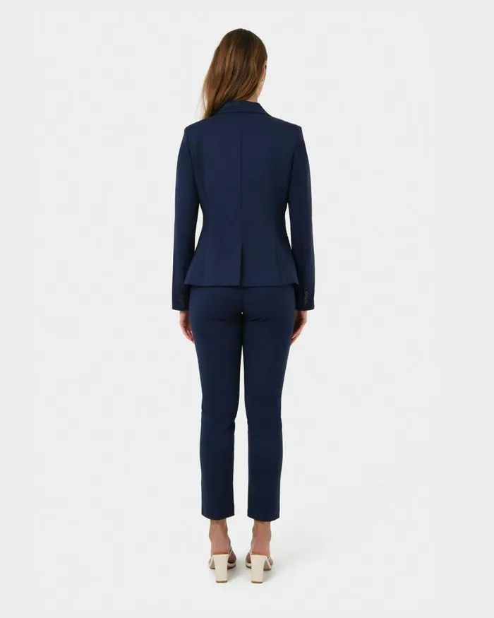 Forcast Safira Suit Jacket Birchivorynavygreyblack Women Jackets and Blazers