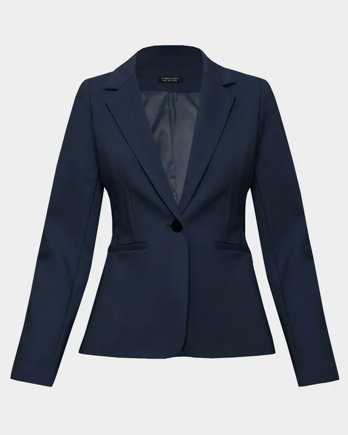 Forcast Safira Suit Jacket Birchivorynavygreyblack Women Jackets and Blazers