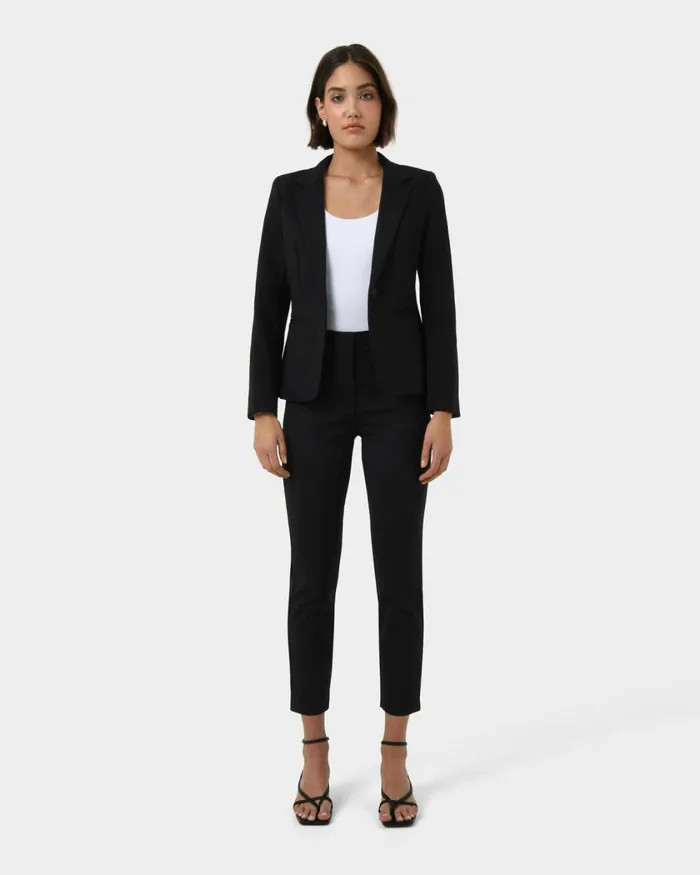 Forcast Safira Suit Jacket Birchivorynavygreyblack Women Jackets and Blazers