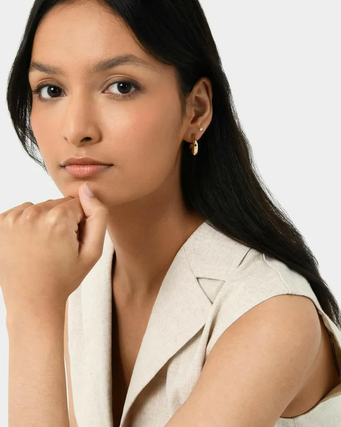 Forcast Sahana 16k Gold Plated Earring Goldsilver Women Earrings