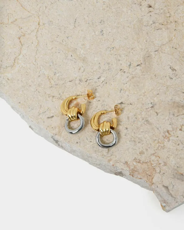 Forcast Samra Two Tone Earrings Women Earrings