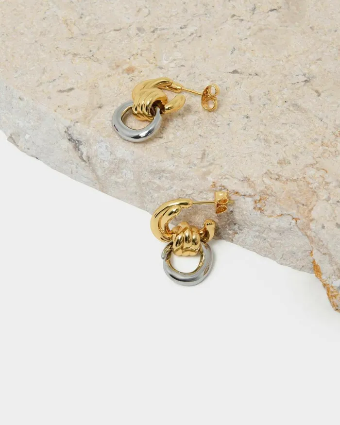 Forcast Samra Two Tone Earrings Women Earrings