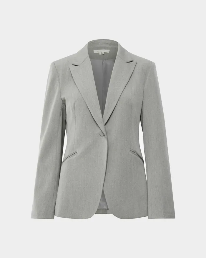 Forcast Santana Single Breasted Blazer Beige Women Jackets and Blazers