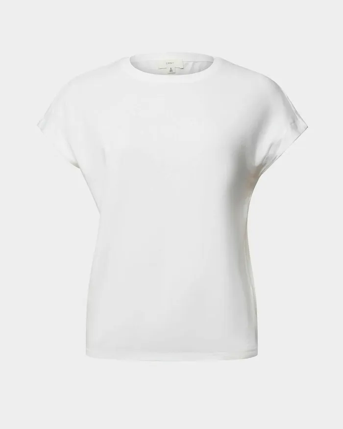 Forcast Sara Cotton Tee Tanivorymintblack Women TShirts and Tops