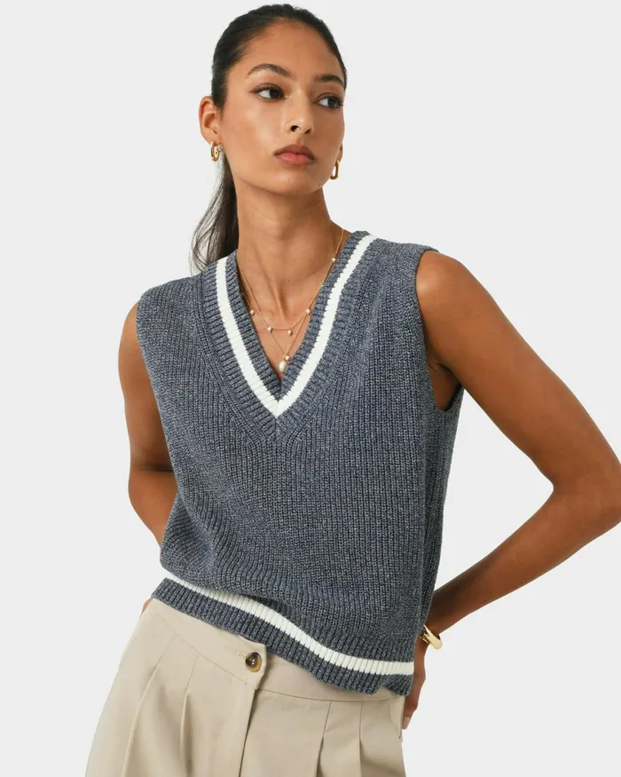 Forcast Sarah Vneck Knit Women TShirts and Tops
