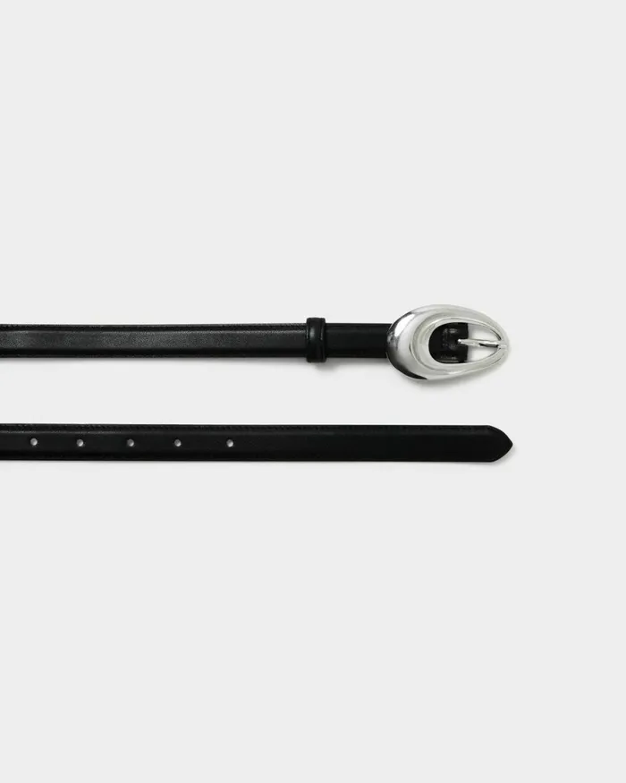 Forcast Serafina Leather Belt Black Women Belts