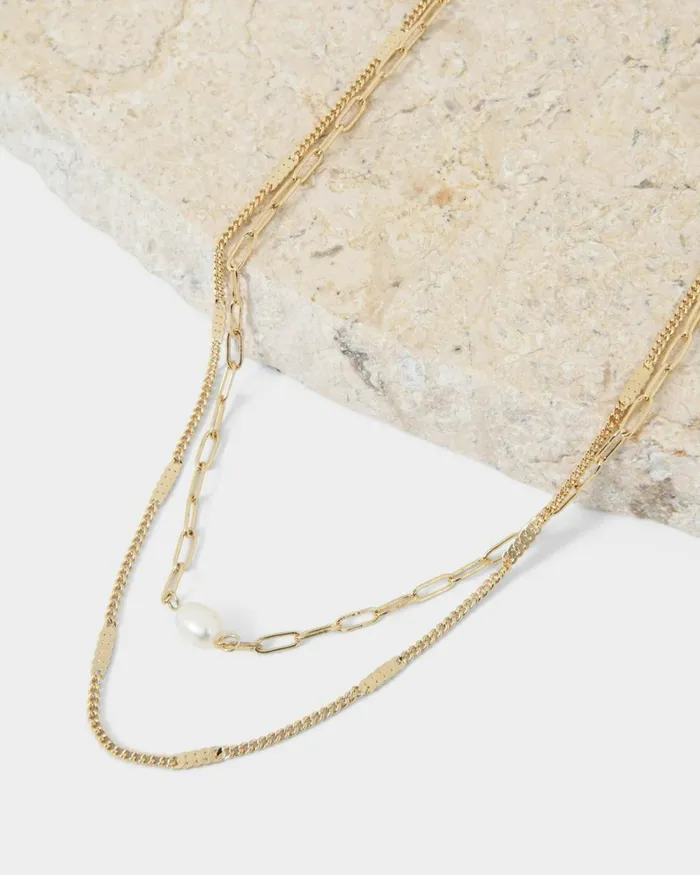 Forcast Sklyer Necklace Gold Women Necklaces
