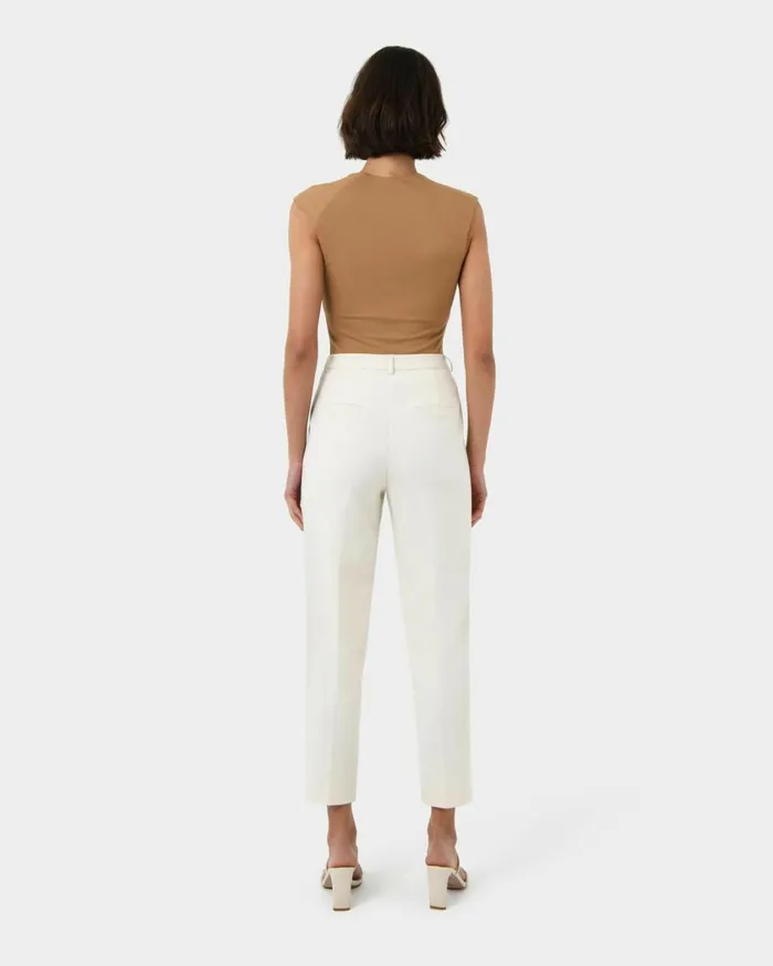 Forcast Soho Rounded Square Neck Top Light Camelivorynavyblack Women TShirts and Tops