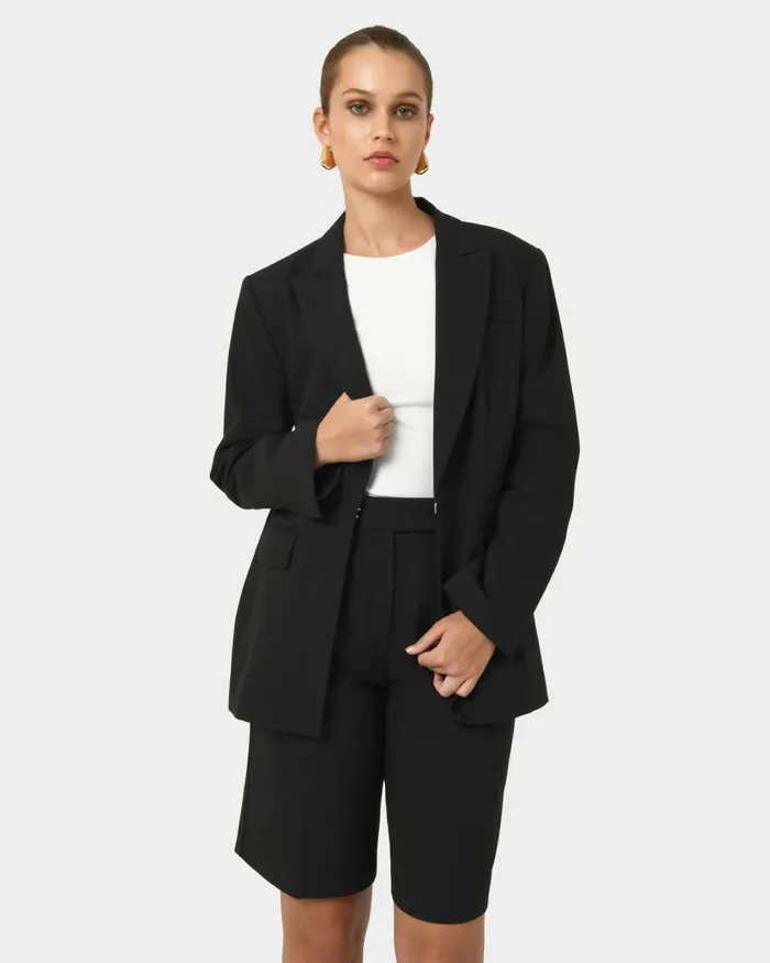 Forcast Sonique Tailored Blazer Sandblack Women Jackets and Blazers
