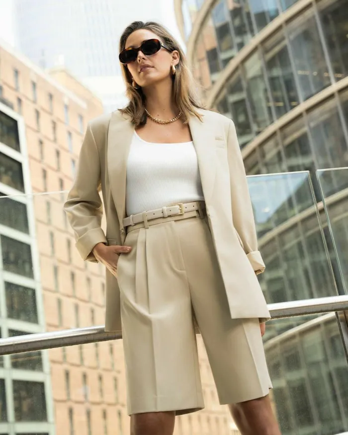 Forcast Sonique Tailored Blazer Sandblack Women Jackets and Blazers