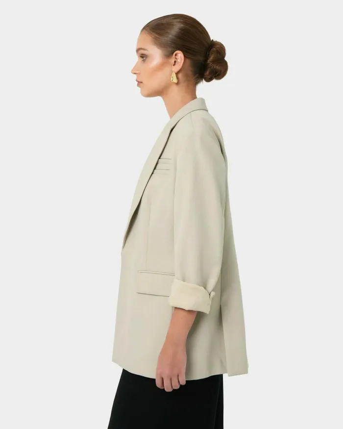 Forcast Sonique Tailored Blazer Sandblack Women Jackets and Blazers