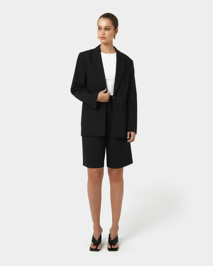Forcast Sonique Tailored Blazer Sandblack Women Jackets and Blazers