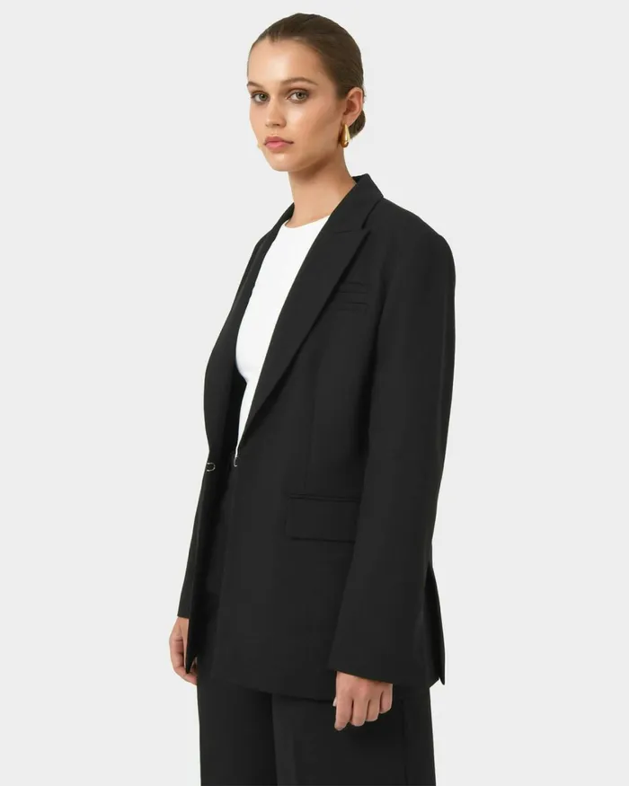 Forcast Sonique Tailored Blazer Sandblack Women Jackets and Blazers